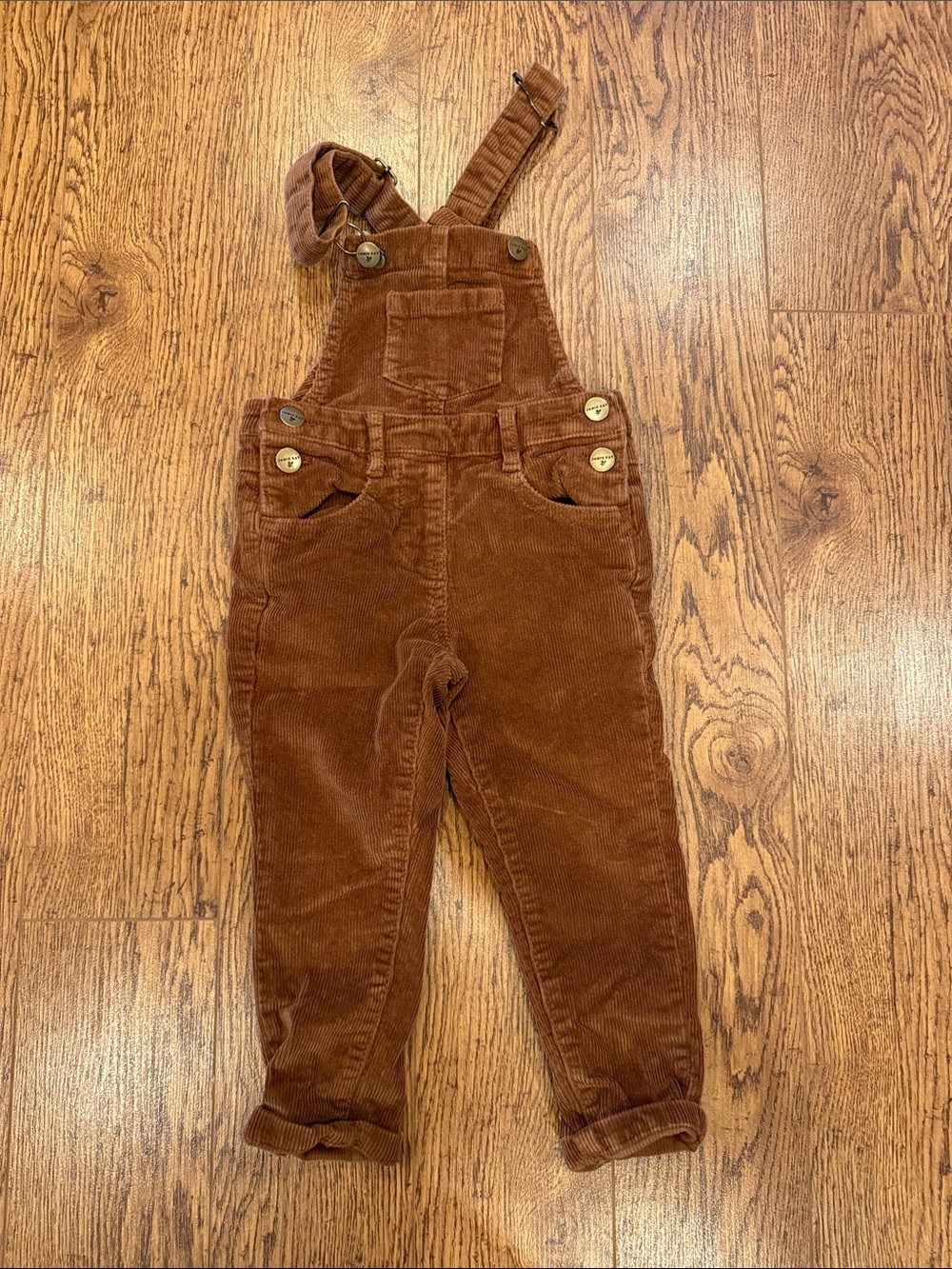 Kids Corduroy Overalls - Brown